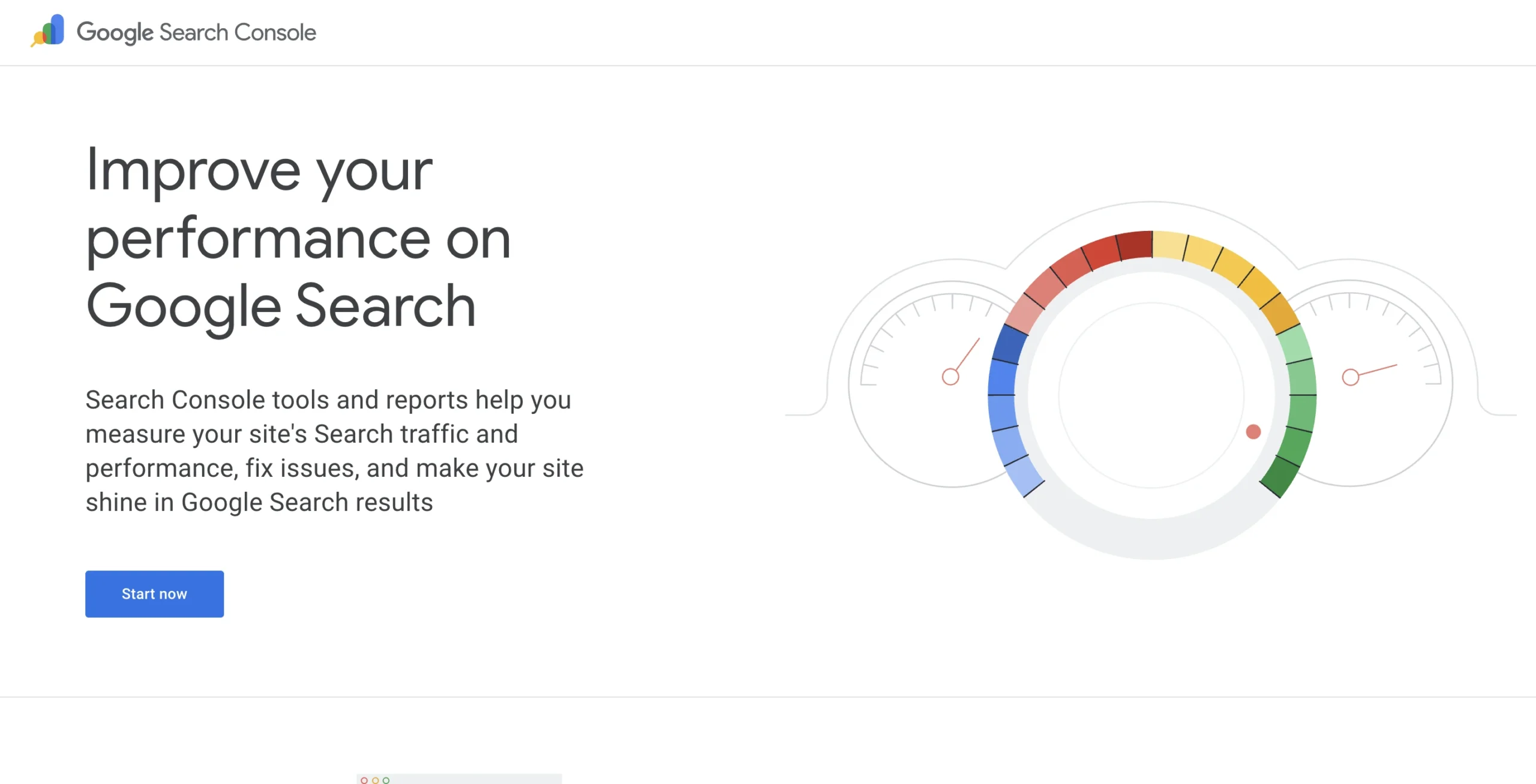 Google Search Console interface showing performance monitoring tools used to track website search traffic and indexing issues. The dashboard helps website owners analyze Google search performance and improve technical SEO.